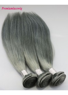 Malysian Straight Hair Bundle 1PC Color 1B-Gray 16inch