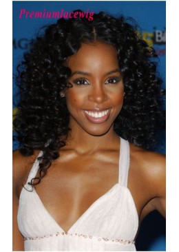 Mongolian Curly Hair Full Lace Wig 16inch 180% Density