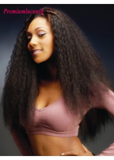Kinky Straight Full Lace Wig Peruvian Human Hair 22inch