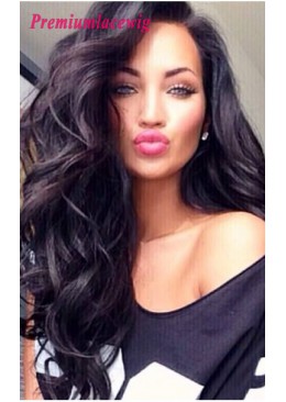 Big Wave Long Human Hair Full Lace Wig Brazilian Hair 18inch 180% Density Instock 