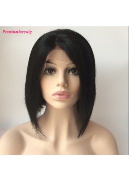 Bob Brazilian Lace Front Wig Straight Natural Color 12inch