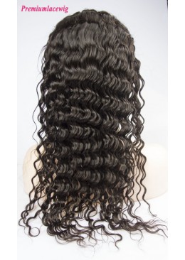 360 Lace Front Wig Pre Plucked Malaysian Deep Wave Hair 16inch