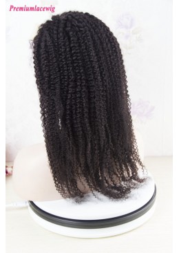 Jerry Curly Indian Hair Full Lace Wig Natural Color 18inch