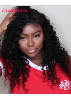 18inch Peruvian Hair 360 Lace Wigs Deep Curly 150% Hair Density
