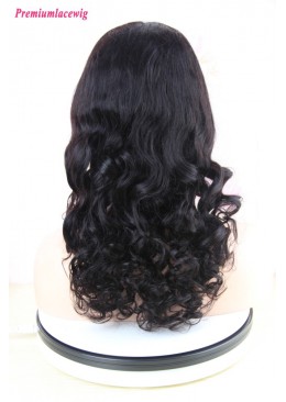 360 Lace Wig Pre Plucked Brazilian Body Curly Human Hair 18inch