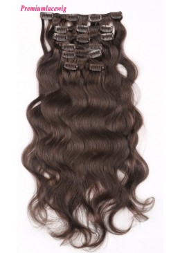 16inch #3 7pcs Body Wave Brazilian Cilp in Human Hair Extensions