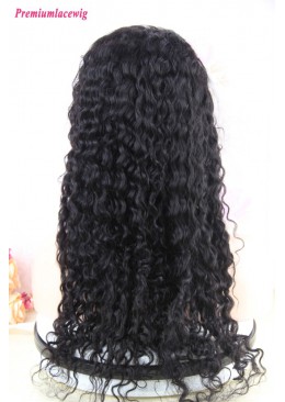 16 inch Deep Curly Peruvian Human Hair Full Lace Wig