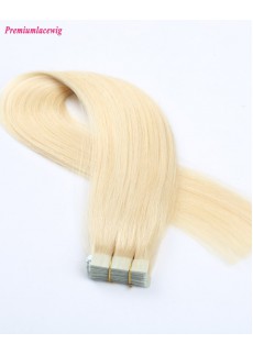 18inch #613 Blonde Straight Brazilian Human Hair Tape in Hair Extension