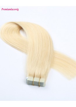 18inch #613 Blonde Straight Brazilian Human Hair Tape in Hair Extension