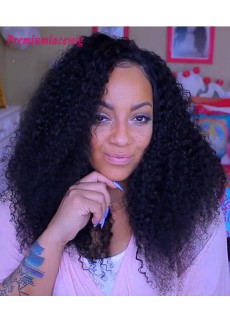 150% Density 360 Lace Frontal Wigs Brazilian Hair Kinky Curly 18inch