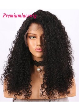 20 inch Peruvian Kinky Curly Human Hair 360 Lace Wig in 180% Density