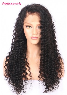 Deep Curly 180% density 20inch pre plucked 360 lace wigs