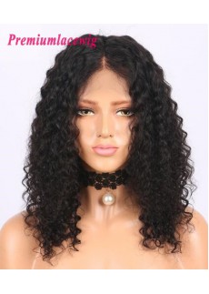 Kinky Curly Bob styles 150% density 360 lace frontal wigs 16inch middle part
