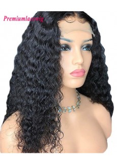 Kinky Curly Brazilian Hair 22inch 150% Density 360 Lace Wigs Preplucked