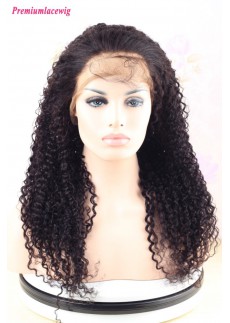 Kinky Curly Brazilian Virgin Hair 360 Wigs 20inch 180% Density