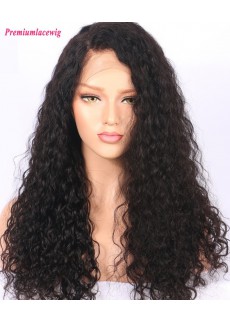 180% Density Brazilian Virgin Hair Water Curl Full Lace wig for women 22inch