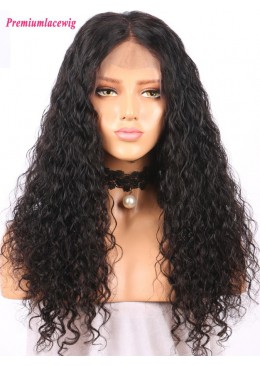 180% Density Brazilian Virgin hair Water Wave Lace front wig wholesale Human 22inch