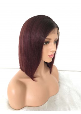 Bob Ombre T1B/99J burgundy glueless full lace wig 12inch