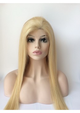18 inch virgin peruvian hair blonde full lace wig PWA-582