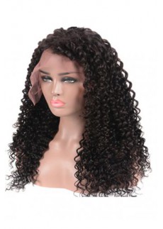 Deep Curly 360 Lace Wig Malaysian Virgin Hair 16inch 