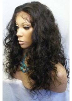 Full Lace Human Hair Wigs Brazilian Virgin Hair Body Curly 18inch