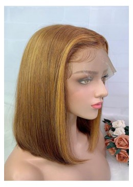 Wigs Ombre Full Lace Wig Brazilian Human Hair Wigs #30/27 150% Density 12inch