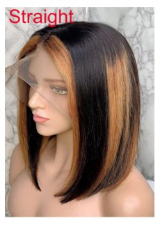 Wigs Wigs Ombre Color Blonde Full Lace Human Hair Wigs With Baby Hair T1B 27 150 Density 14inch.