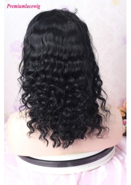12inch Color 1 Deep Wave Full Lace Wig 150 Density