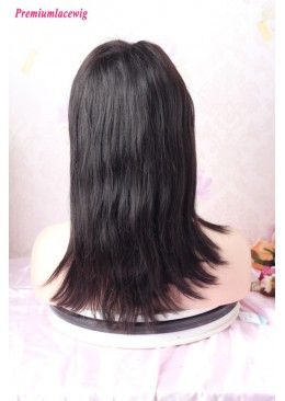 14inch Natural Color Straight Glueless Full Lace Wig