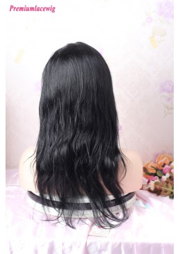 16inch Color 1 Straight Full Lace Wig Small Size Human Hair Wig