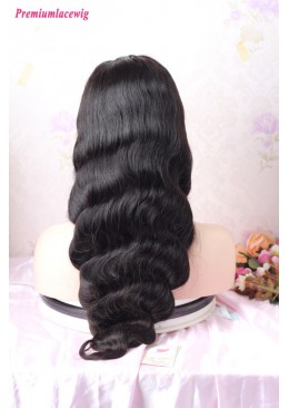 24inch  Natural Color Body Wave Full Lace Wig Small Size 150% Density