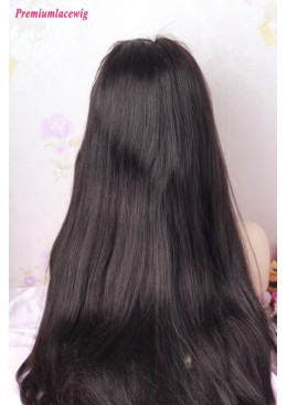 24inch Natural Color Light Yaki Straight Glueless Full Lace Wig