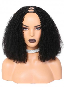 Afro Kinky Curly U Part Wigs Human Hair Wig 250% u part Human Hair Wig 20inch