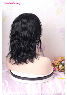 Clearance sale 14inch Color 1 Natural Wave Bob 360 Lace Human Hair Wig 130% Density