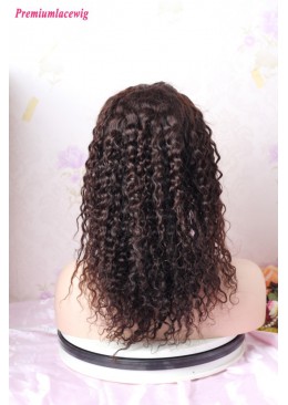 Clearance sale 16inch Color 2 Deep Curly 360 Lace Human Hair Wig 130% Density