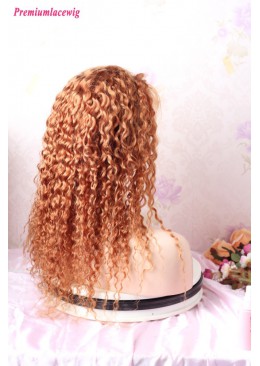 Clearance sale 16inch Color 30 Deep Curly Full Lace Wig 130% Density