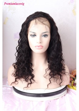 Clearance sale 16inch Deep Wave 360 Lace Wigs Human Hair Preplucked Wig 130% Density