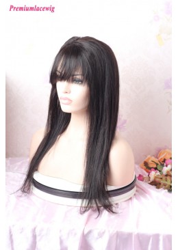 Clearance sale 16inch Natural Color Yaki Straight 360 Lace Wig