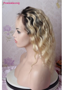 12inch Color Ombre 1B/613 Body Wave 13 by 4 Lace Front Wig