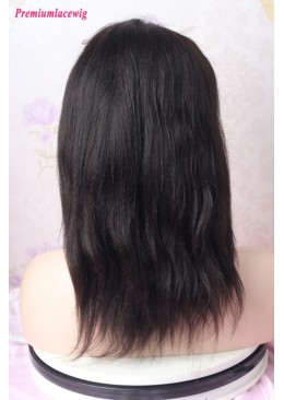 12inch Natural Color Yaki Straight 360 Lace Wig
