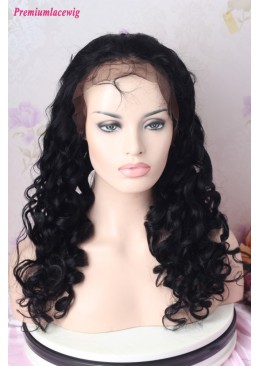 24inch Color 1 Loose Wave Lace Front Wig 180 Density
