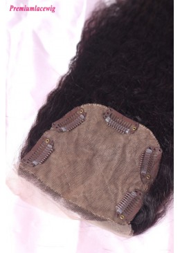 Brazilian Kinky Straight Silk Base Lace Closure 12inch