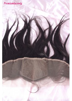 Straight Lace Frontal Brazilian Hair 13X4 12inch Three Part