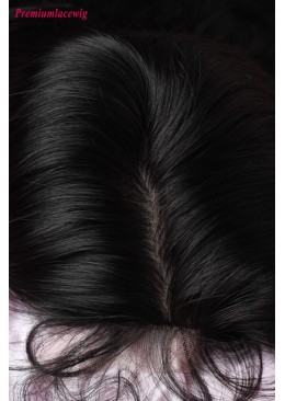 Malaysian Virgin Hair 4x4 Silk Base Straight Lace Front Wig 18inch
