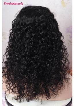 Malaysian Virgin Hair Deep Curly 13x4 Lace Front Wig 18inch 150 Density