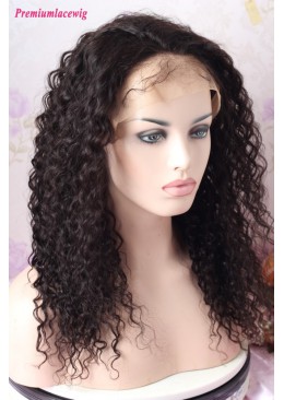 Malaysian Virgin Hair Deep Curly 22inch 13x6 Lace Front Wig 180 Density