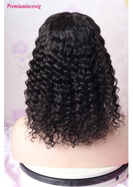 10inch T Part Lace Front Wig Brazilian Human Hair Lace Frontal Wig Deep Wave