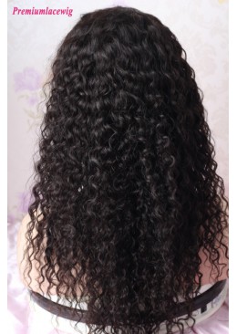 Deep Curly Brazilian Virgin Hair 18inch 13x4 Lace Front Wig 150 Density