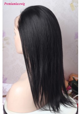 12inch Glueless Full Lace Straight Brazilian Virgin Hair Wig
