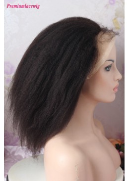 12inch Kinky Straight 13X6 Lace Front Wig 180 Density